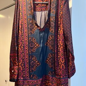 Free People Bohemian Long Sleeve Dress